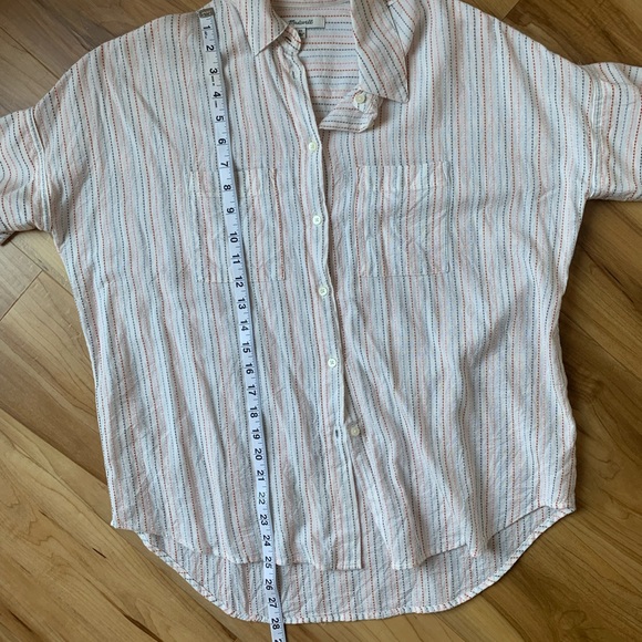MADEWELL Courier Shirt in Stitched Rainbow Stripe - Picture 6 of 13